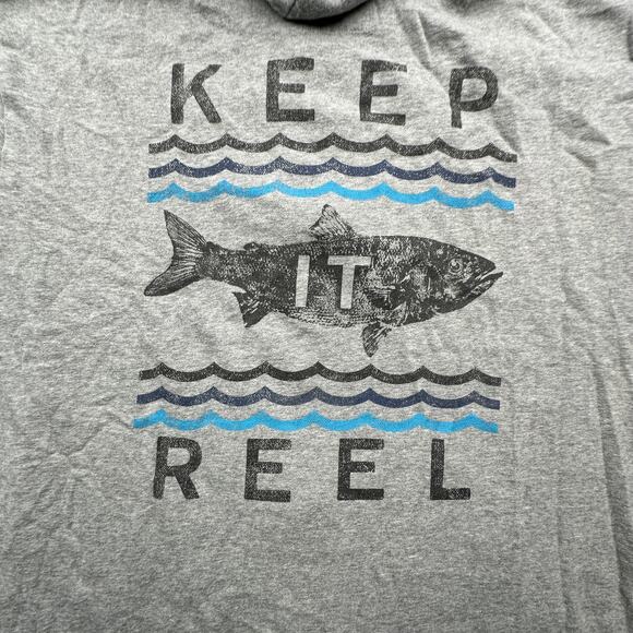 Life is Good Keep Reel Fishing Full Zip Hoodie Sweatshirt Jacket Mens XL Graphic - Picture 9 of 10